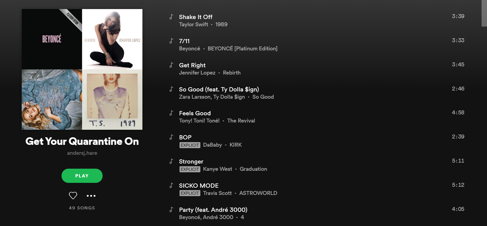 Screenshot playlist